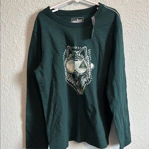 L.L. Bean Kids Green Long Sleeve Shirt